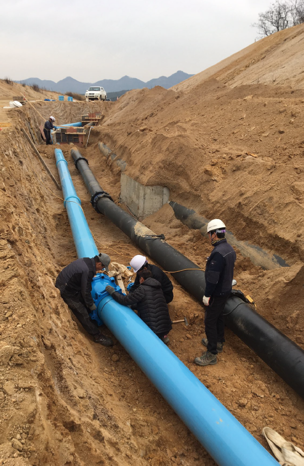 Installed 400mm iPVC Water Pipe  1